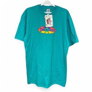Vintage 90s Bugle Boy tee blue and green size XL